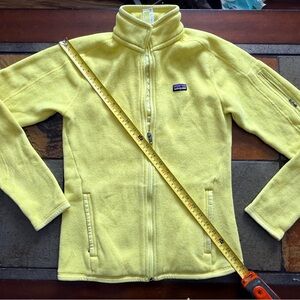 Patagonia Yellow Full-Zip Fleece Jacket